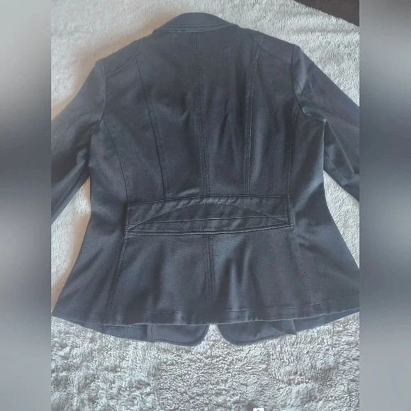 Black Blazer Sleeve Zippers by Marc Cain Sz 3/ Med - Picture 10 of 12